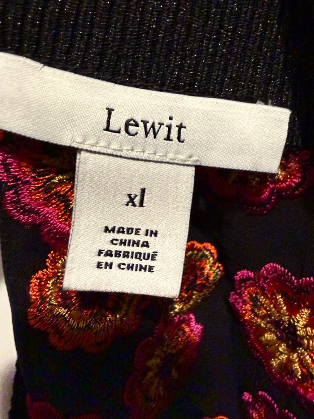Lewit Floral Embroidered Peplum Top - Picture 4 of 10